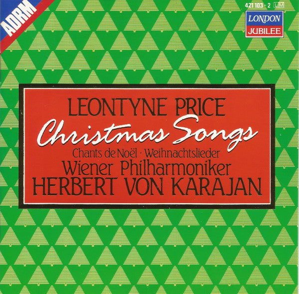 Leontyne Price, Herbert von Karajan, Wiener Philharmoniker : Christmas Songs = Chants de Noël = Weihnachtslieder (CD, Album, RE)