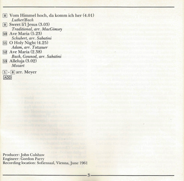 Leontyne Price, Herbert von Karajan, Wiener Philharmoniker : Christmas Songs = Chants de Noël = Weihnachtslieder (CD, Album, RE)