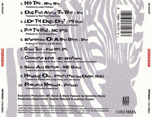 Various : Zebrahead (Soundtrack From The Original Motion Picture) (CD, Album)