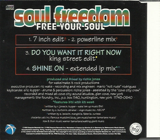 Degrees Of Motion Featuring Biti Strauchn : Soul Freedom (Free Your Soul) (CD, Single)