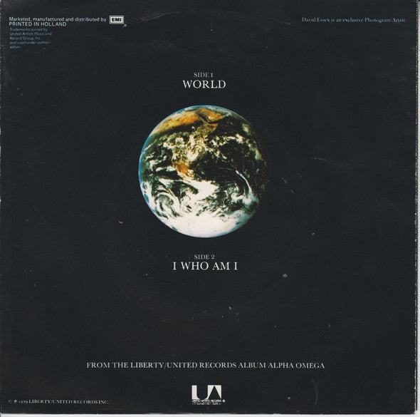 David Essex : World (7", Single)