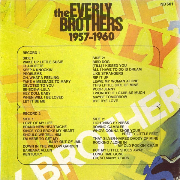 Everly Brothers : The Everly Brothers 1957-1960 (2xLP, Comp, Gat)