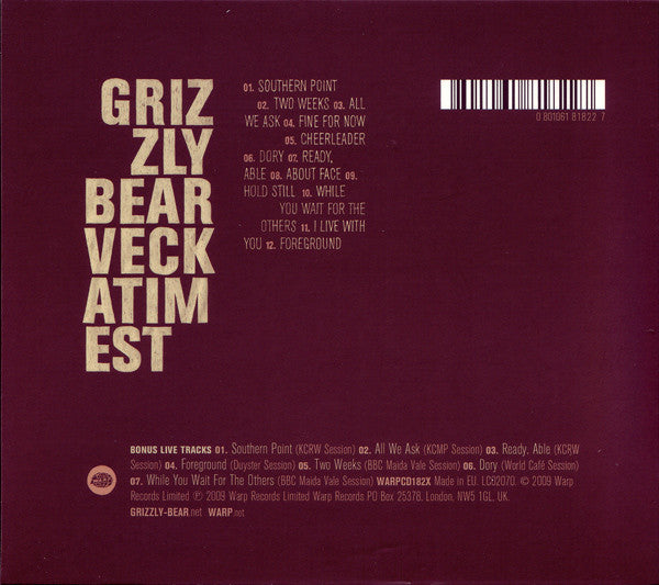 Grizzly Bear : Veckatimest (CD, Album + CD, Liv + Ltd)