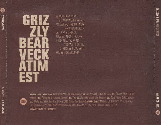 Grizzly Bear : Veckatimest (CD, Album + CD, Liv + Ltd)