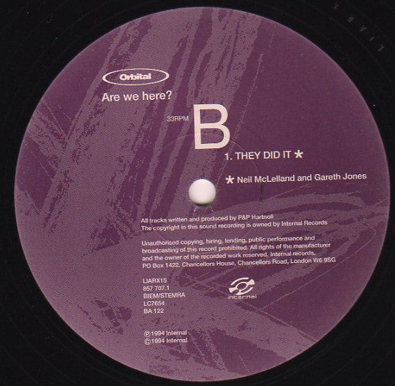 Orbital : Are We Here? (12", Single)