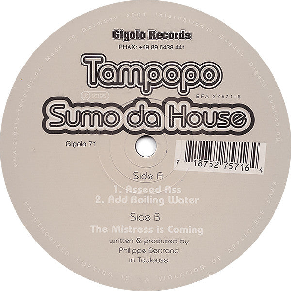 Tampopo : Sumo Da House (12")