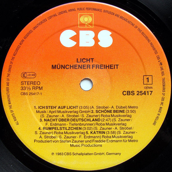 Münchener Freiheit : Licht (LP, Album)