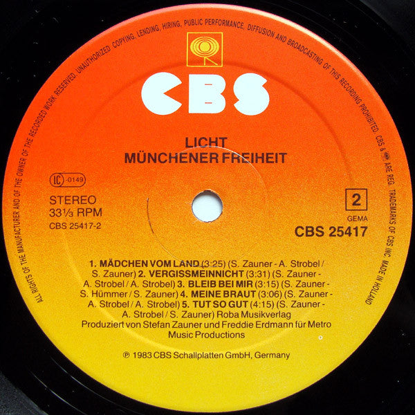 Münchener Freiheit : Licht (LP, Album)