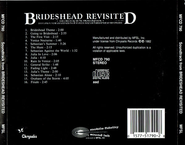 Geoffrey Burgon : Brideshead Revisited (CD, Album, RE)