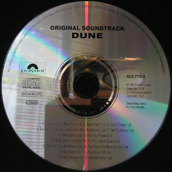 Toto : Dune™ Original Soundtrack Recording (CD, Album, RE, PMD)
