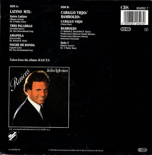 Julio Iglesias : Latino Mix (7")