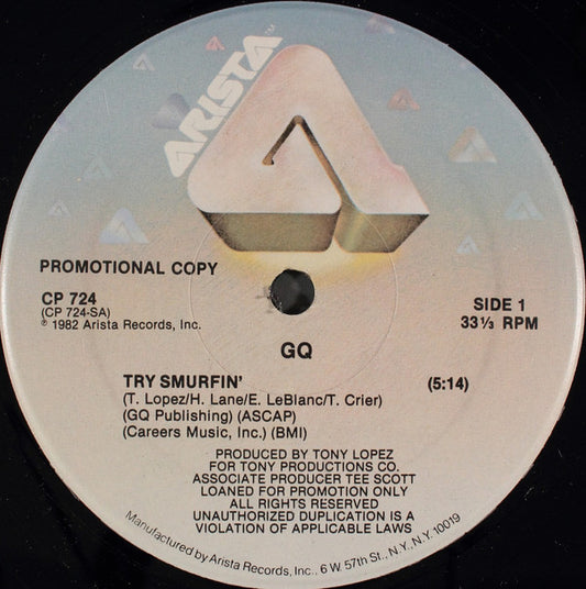GQ : Try Smurfin' (12", Single, Promo)