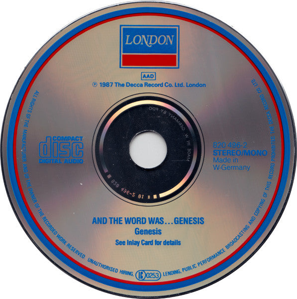 Genesis : And The Word Was... (CD, Album, Mono, RE, PDO)