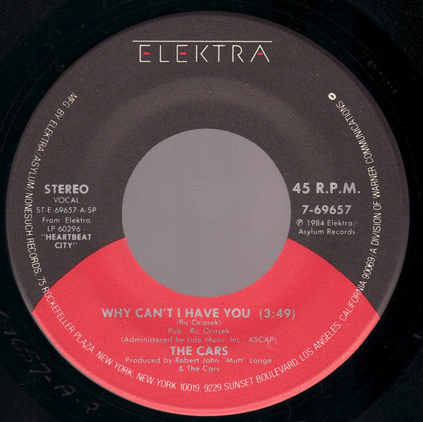 The Cars : Why Can't I Have You (7", Single, Spe)