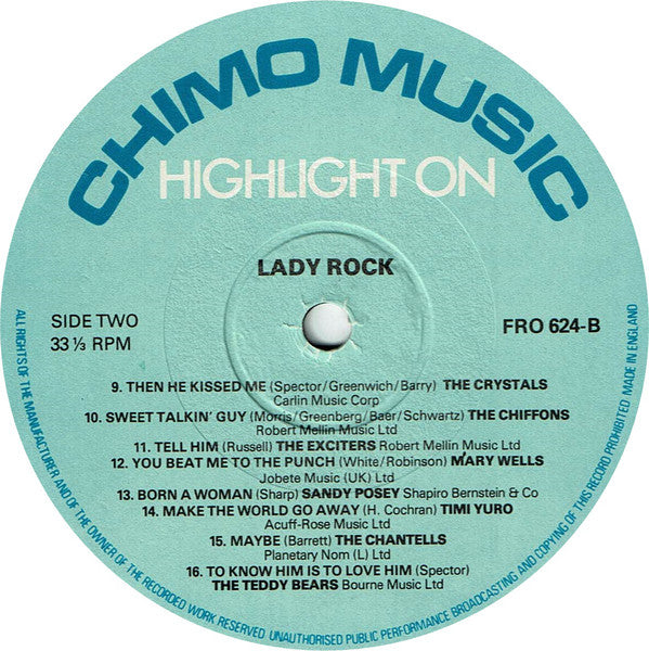 Various : Highlight On Lady Rock (LP, Comp)