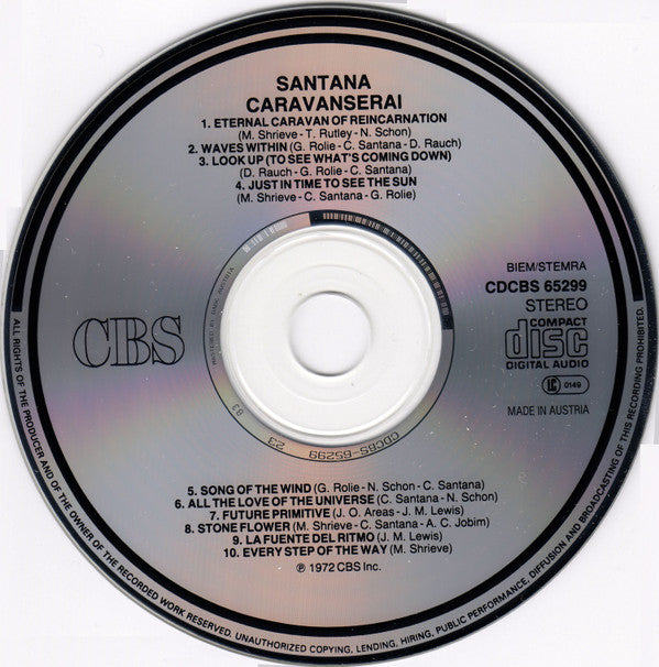 Santana : Caravanserai (CD, Album, RE)