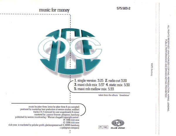 ICE MC : Music For Money (CD, Maxi)