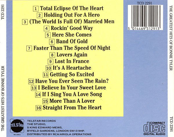 Bonnie Tyler : The Greatest Hits (CD, Comp)