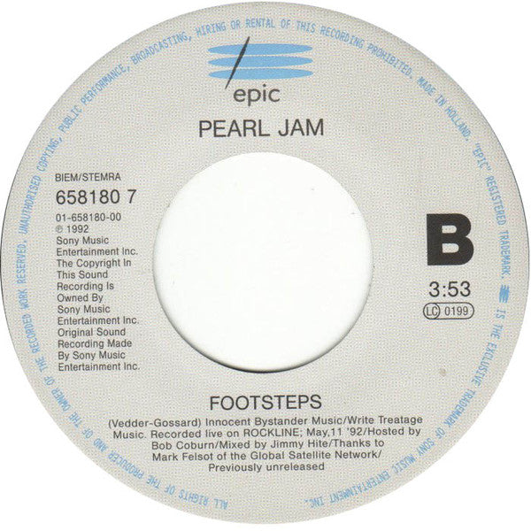 Pearl Jam : Jeremy (7", Single)