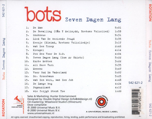 Bots : Zeven Dagen Lang (CD, Comp)