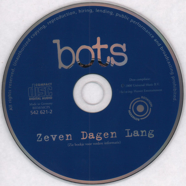 Bots : Zeven Dagen Lang (CD, Comp)