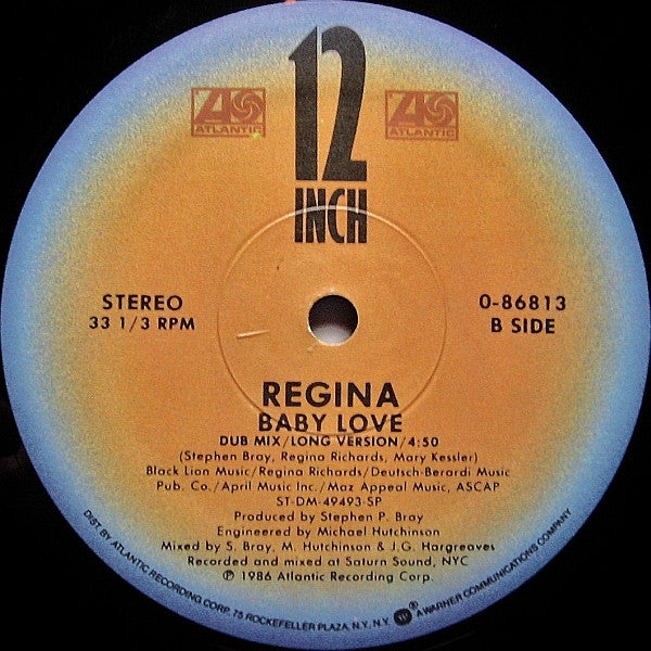 Regina (2) : Baby Love (12", Single, Gen)