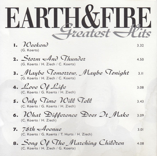 Earth And Fire : Greatest Hits (CD, Comp)