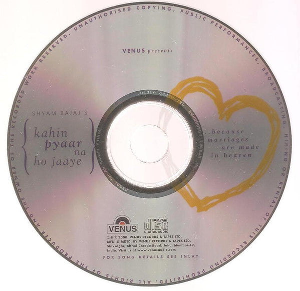 Himesh Reshammiya, Sudhakar Sharma & Rajesh Malik : Kahin Pyaar Na Ho Jaaye (CD)
