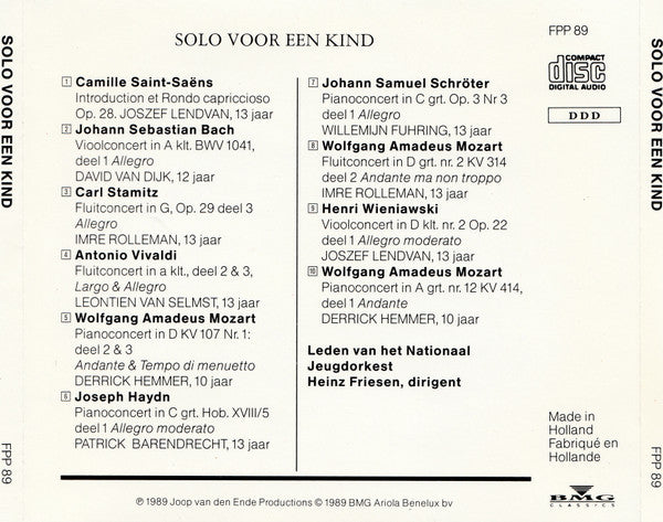 Various : Solo Voor Een Kind (CD, Comp)