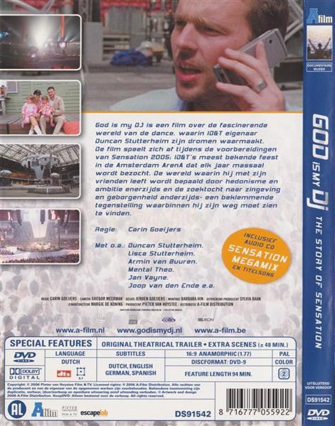 Various : God Is My DJ (The Story Of Sensation) (DVD, PAL + CD, Comp, Mixed)