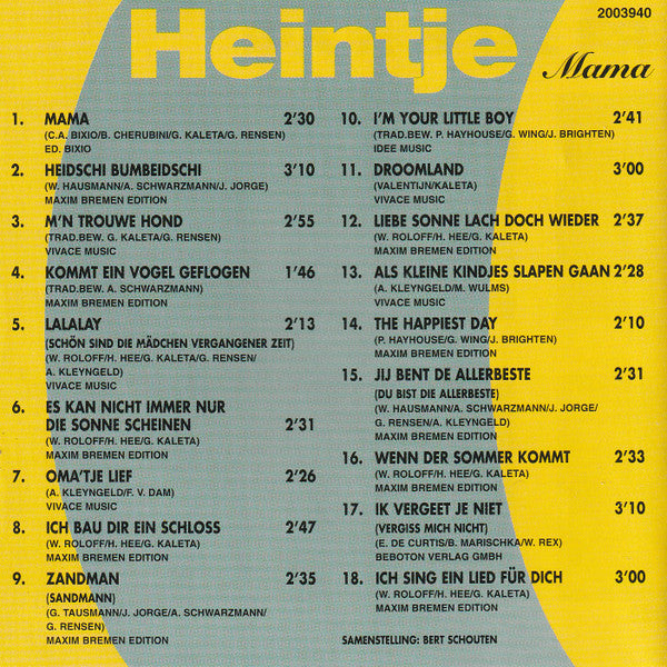 Heintje : Mama (CD, Album, Comp)