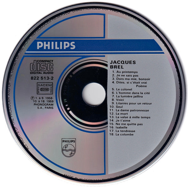 Jacques Brel : Ne Me Quitte Pas (CD, Comp)