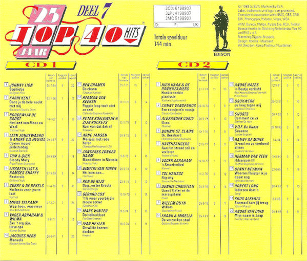 Various : 25 Jaar Nederlandstalige Top 40 Hits - Deel 7 - 1965-1989 (2xCD, Comp)