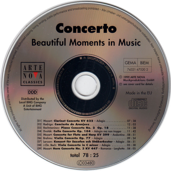 Various : Concerto (Beautiful Moments In Music) (CD, Comp)