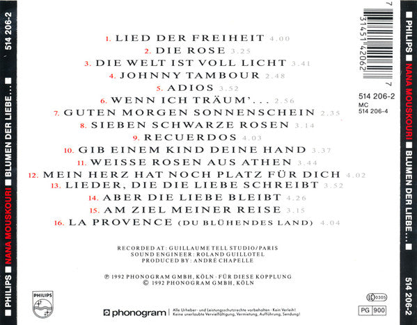 Nana Mouskouri : Blumen Der Liebe - Meine Größten Erfolge (CD, Comp)