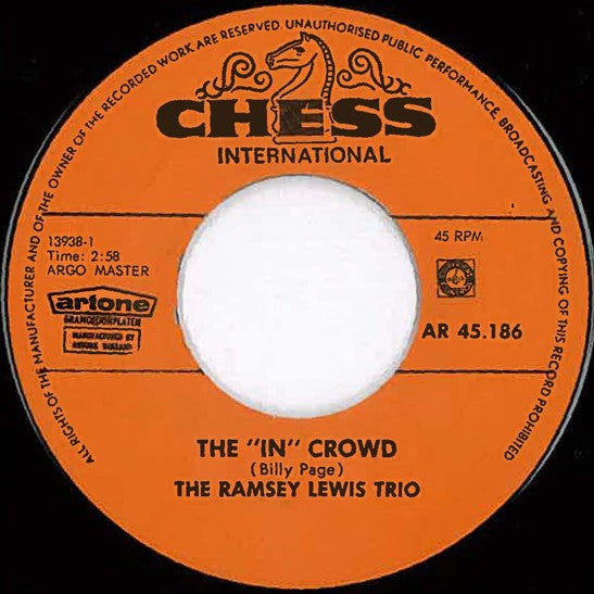 The Ramsey Lewis Trio : The "In" Crowd / Travel On (7", Single)