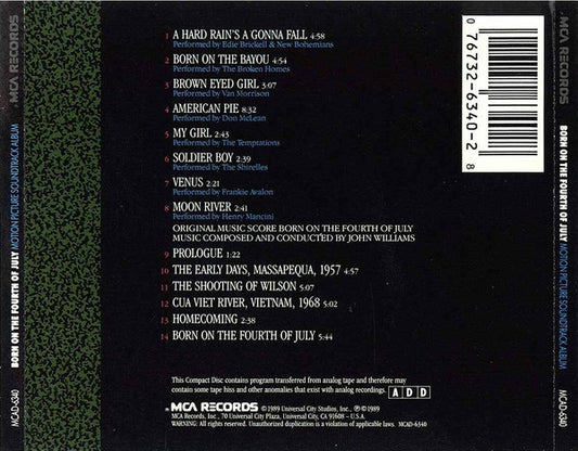 Various : Born On The Fourth Of July (Motion Picture Soundtrack Album) (CD, Album, RE)