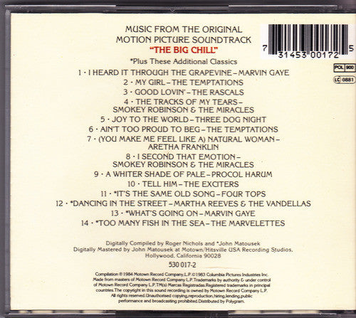 Various : Music From The Original Motion Picture Soundtrack "The Big Chill" (CD, Comp, RE)