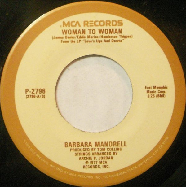 Barbara Mandrell : Woman To Woman (7", RE)