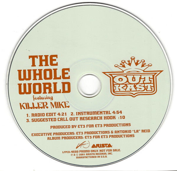 Outkast featuring Killer Mike : The Whole World (CD, Single, Promo)