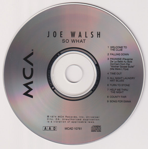 Joe Walsh : So What (CD, Album, RE, Uni)