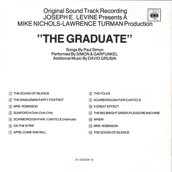 Simon & Garfunkel, Dave Grusin : The Graduate (Original Sound Track Recording) (CD, Album, RE)