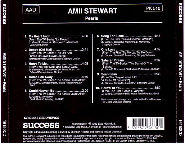 Amii Stewart : Pearls (CD, Album, RE)