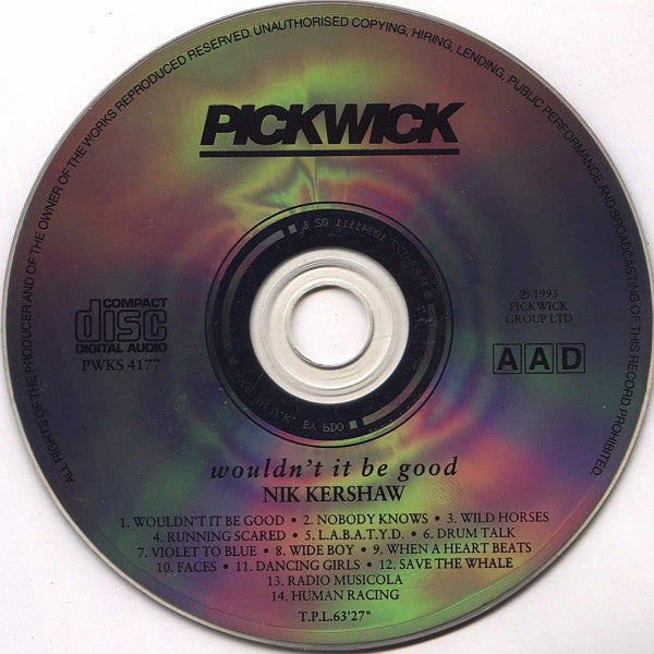 Nik Kershaw : Wouldn't It Be Good (CD, Comp)