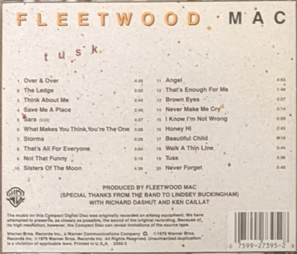Fleetwood Mac : Tusk (CD, Album, RE, All)