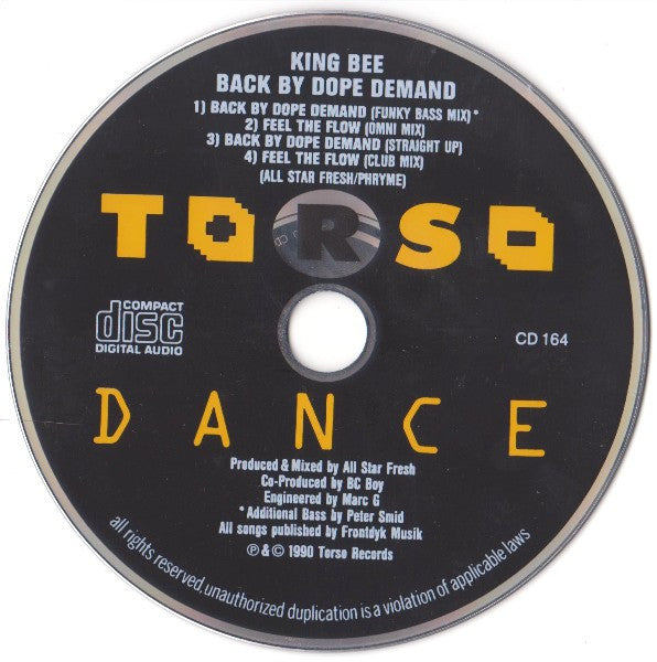 King Bee : Back By Dope Demand (CD, Maxi)