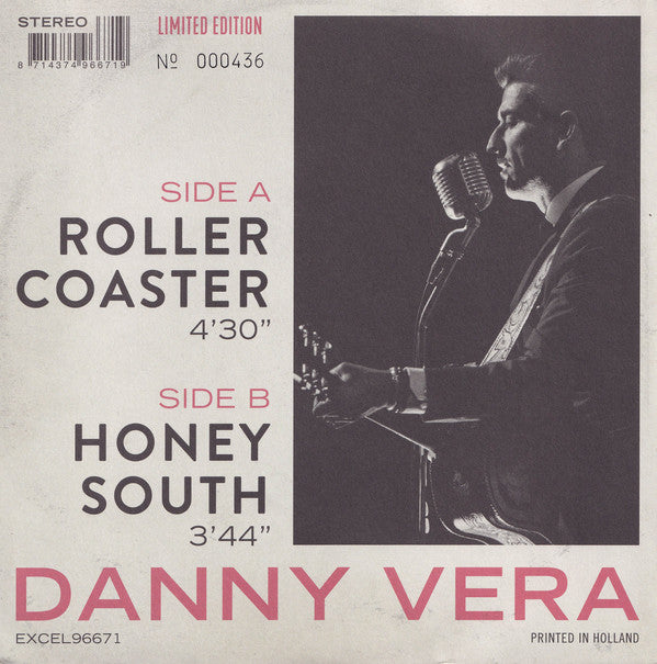 Danny Vera : Roller Coaster (7", Single, Ltd, Num, RE, Whi)