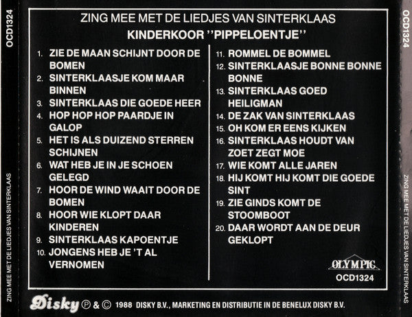 Kinderkoor Pippeloentje : Zing Mee Met De Liedjes Van Sinterklaas (CD, Album)