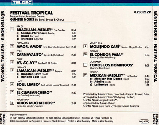 Günter Noris Big Band Strings And Chorus : Festival Tropical (CD, RE)
