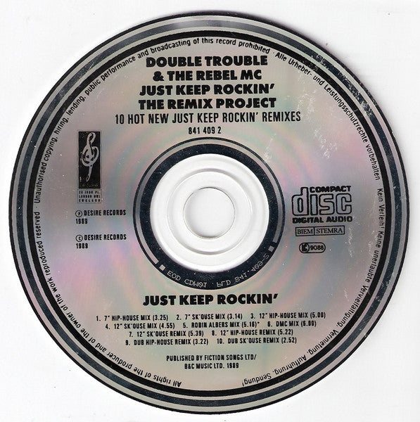 Double Trouble & Rebel MC : Just Keep Rockin' (The Remix Project) (CD, Maxi)